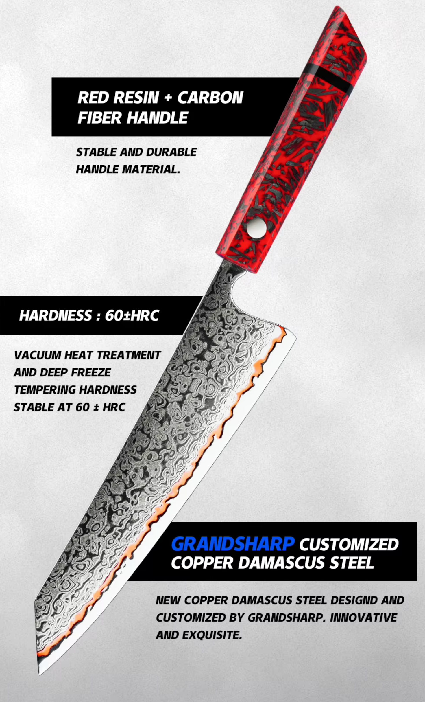 Akaryu Kiritsuke 8 inch / 20 cm knife