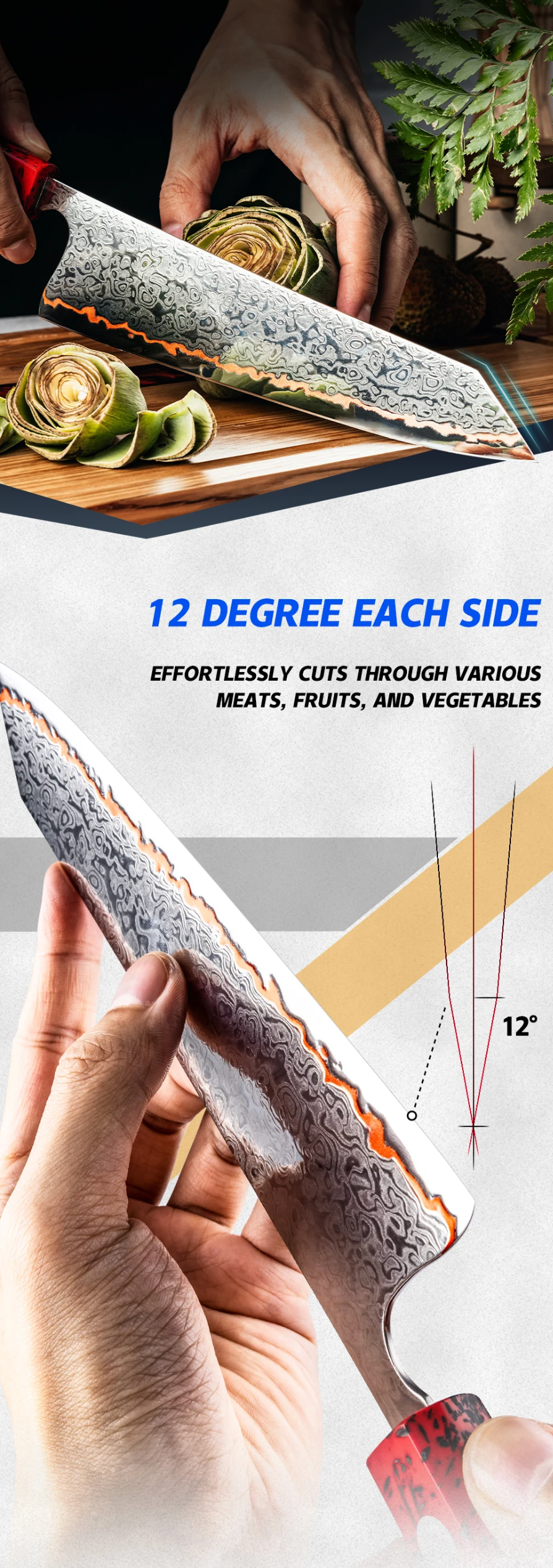 Akaryu Kiritsuke 8 inch / 20 cm knife