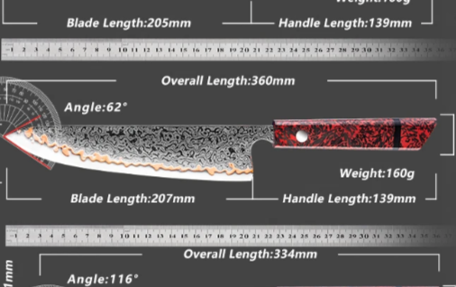 chef knife 8 inch / 20 cm AKARYU collection