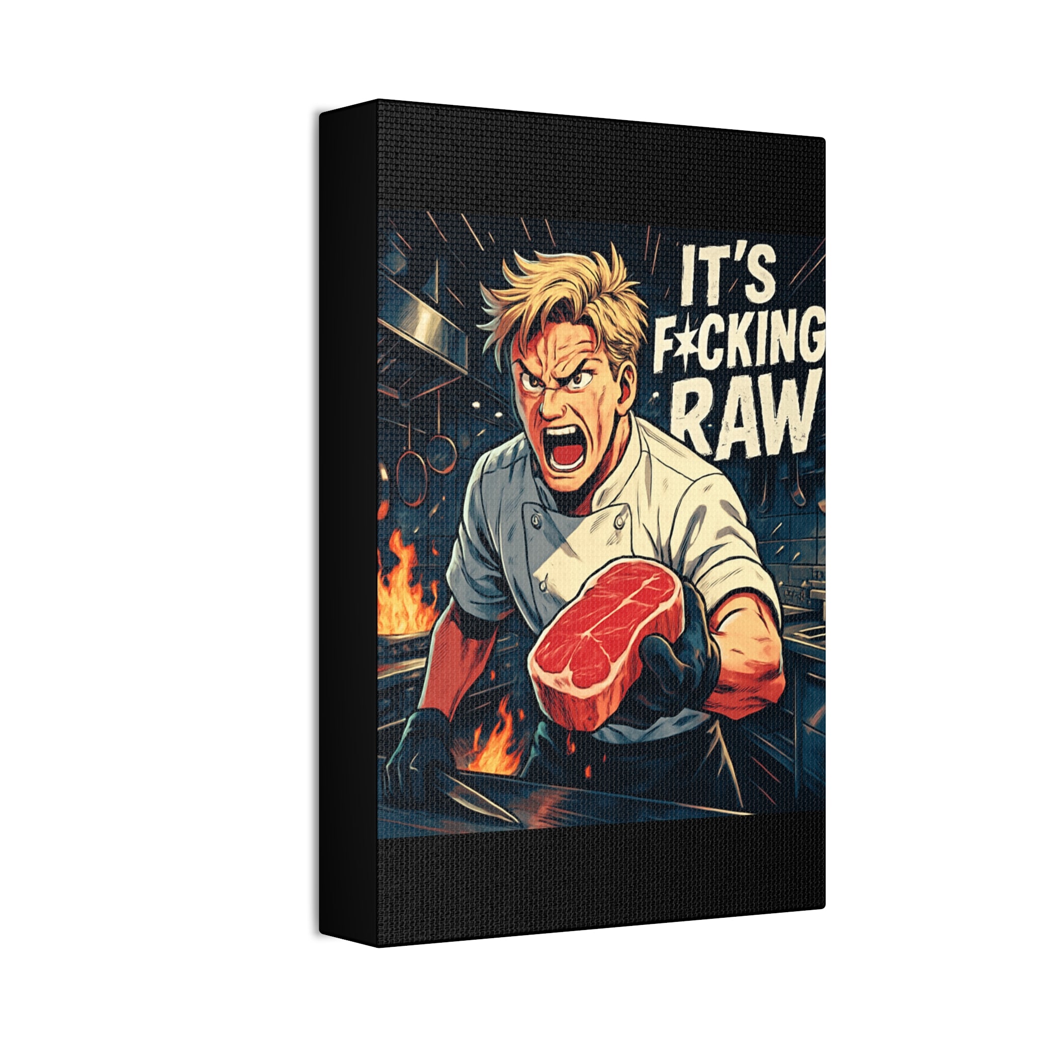 Culinary Canvas Wall Art - 'It's F*cking Raw'