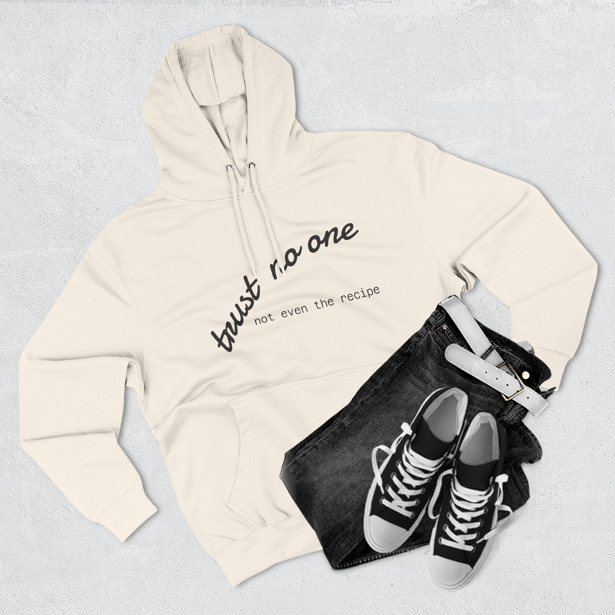 Trust No One Fleece Hoodie - Cozy and Stylish
