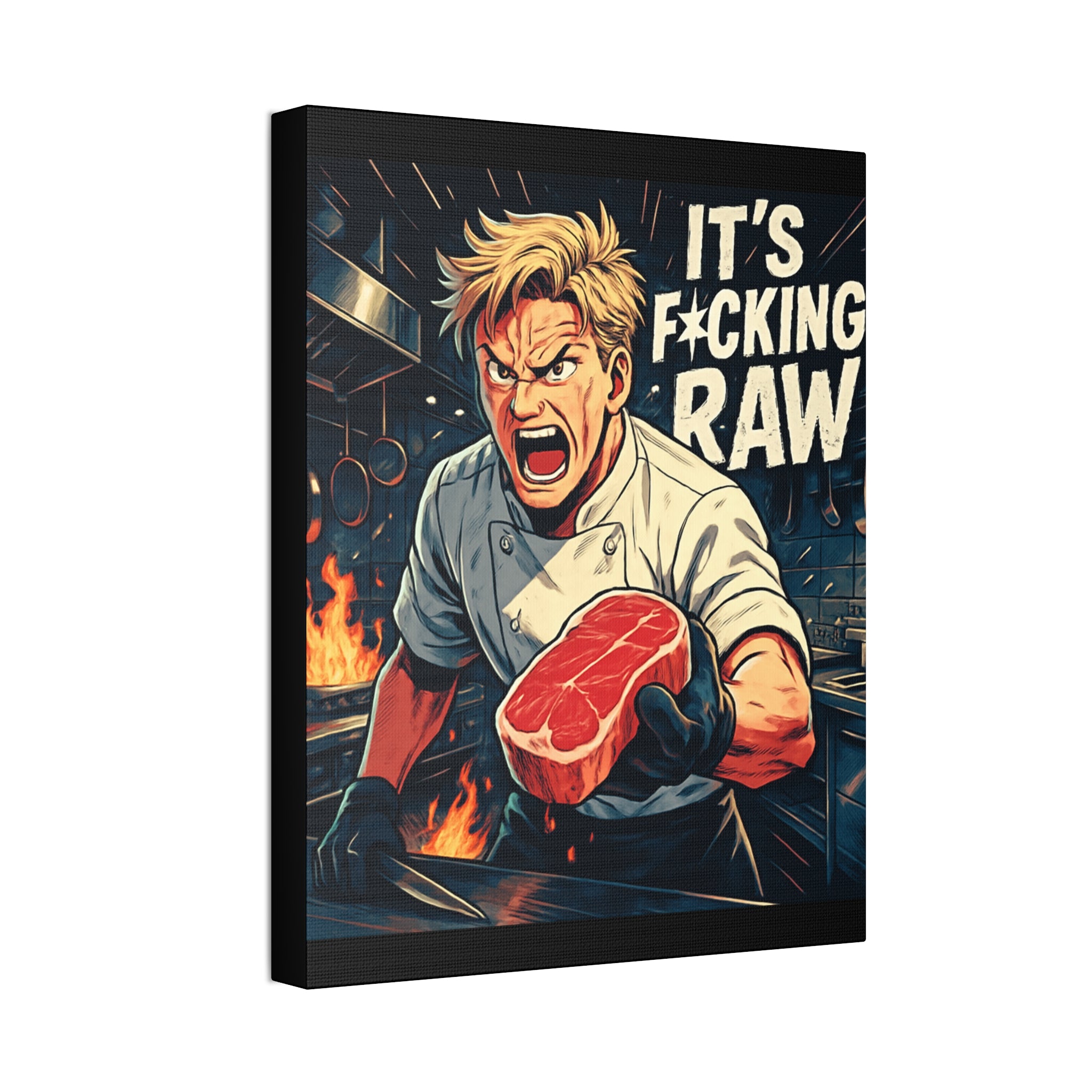 Culinary Canvas Wall Art - 'It's F*cking Raw'