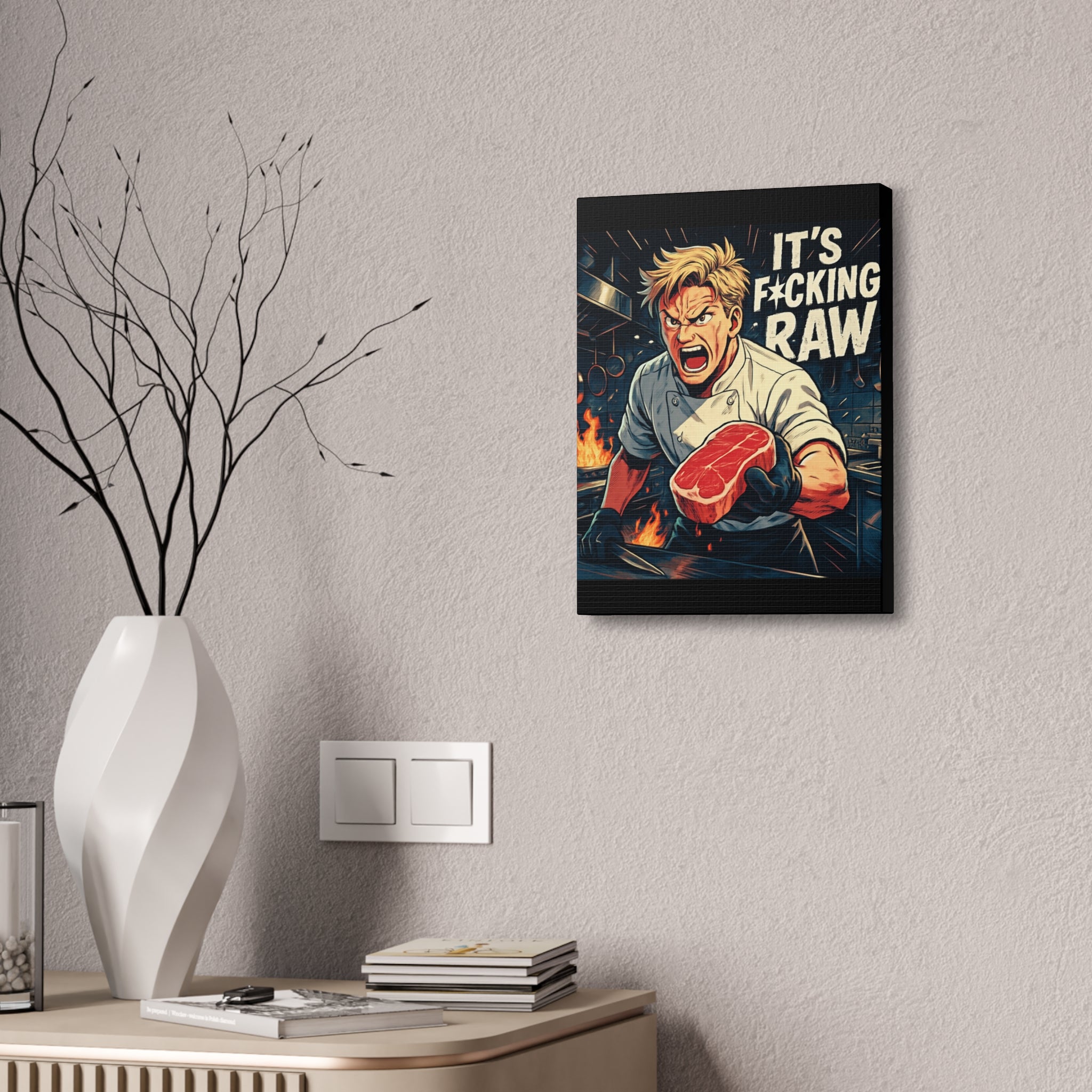 Culinary Canvas Wall Art - 'It's F*cking Raw'