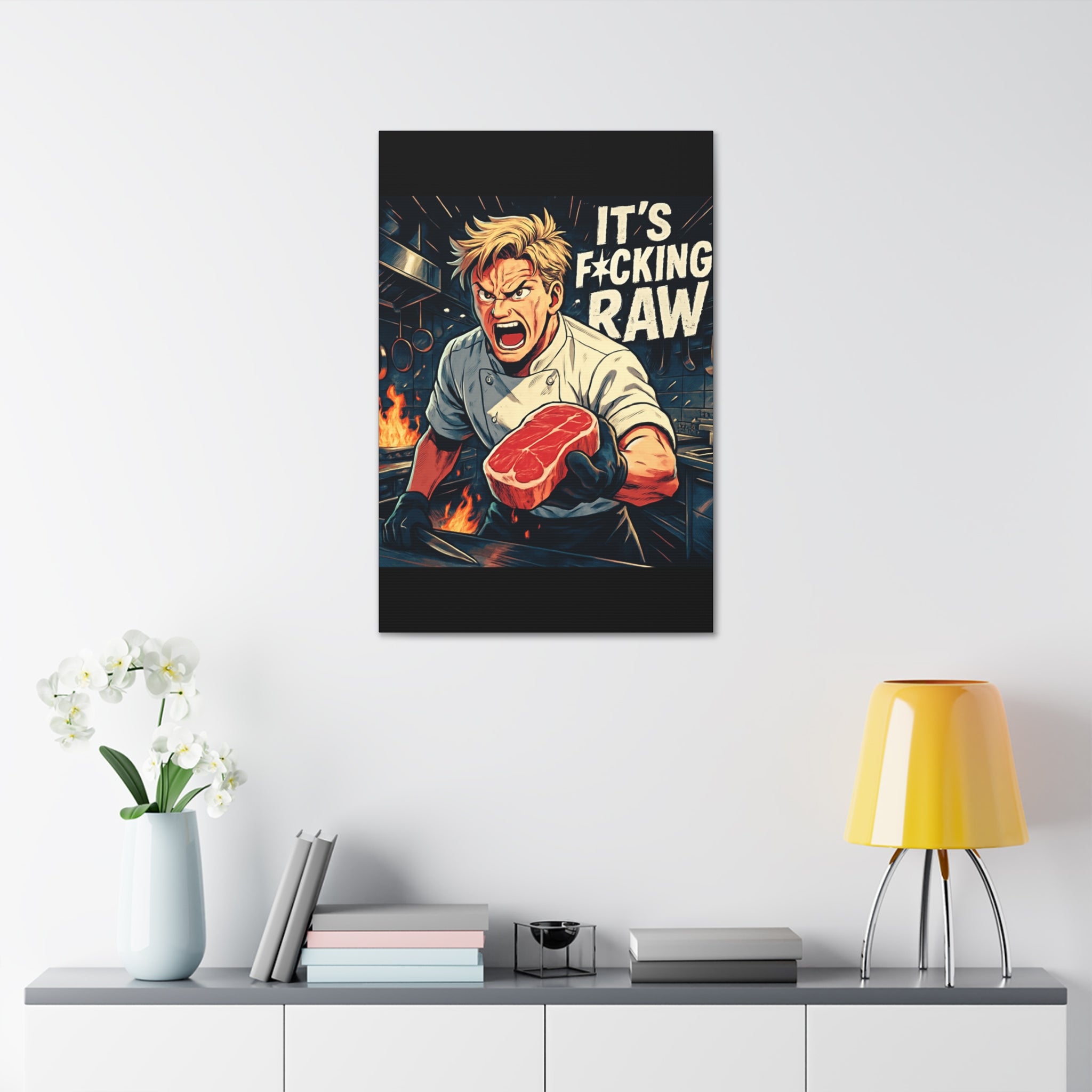 Culinary Canvas Wall Art - 'It's F*cking Raw'