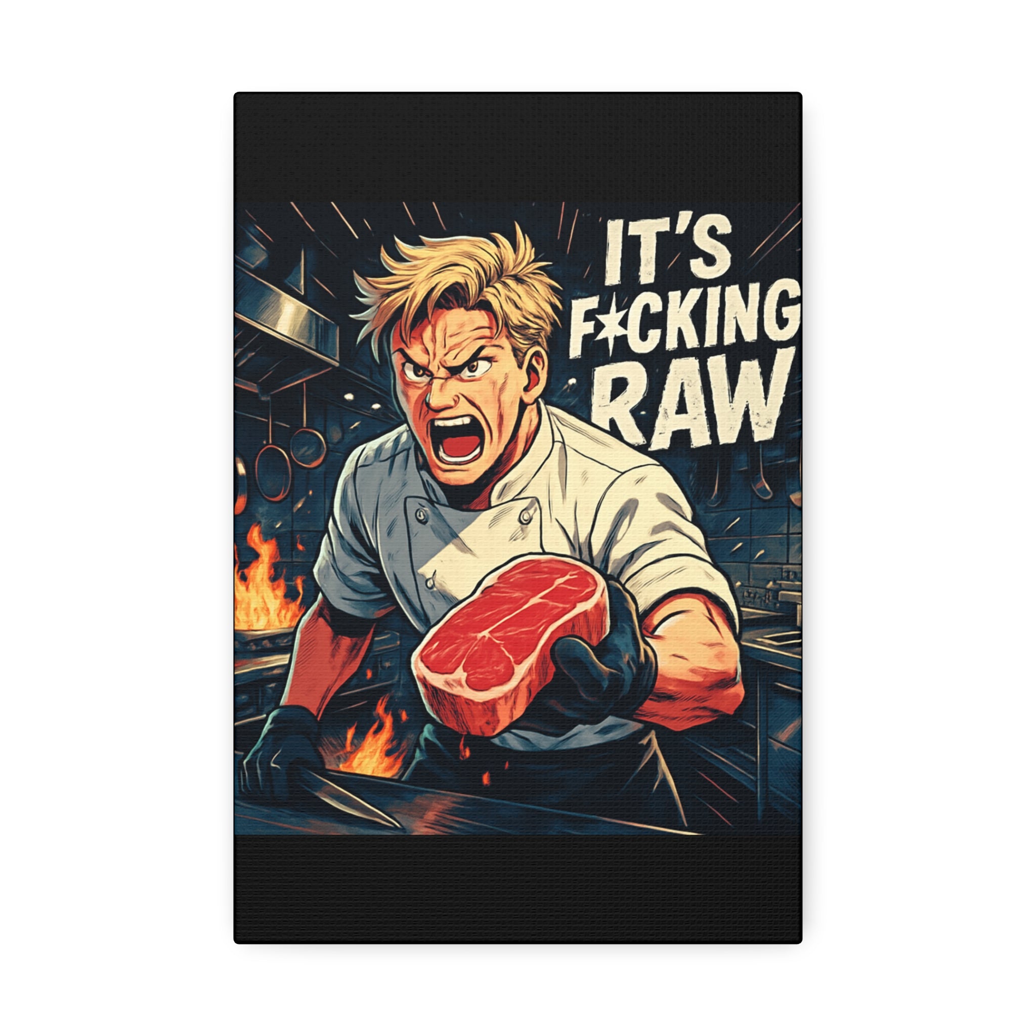 Culinary Canvas Wall Art - 'It's F*cking Raw'