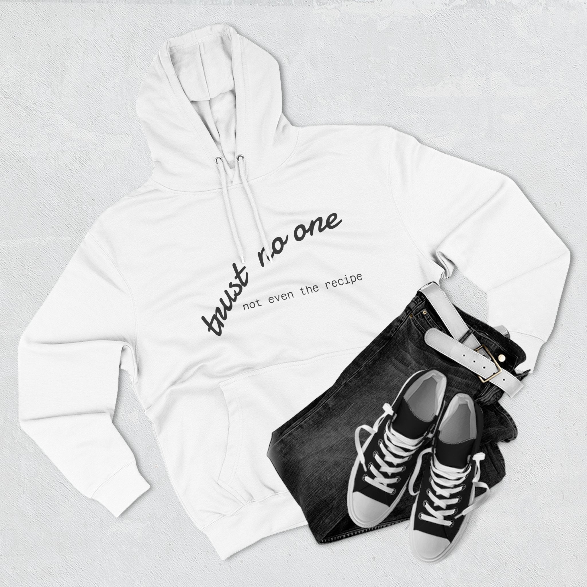 Trust No One Fleece Hoodie - Cozy and Stylish