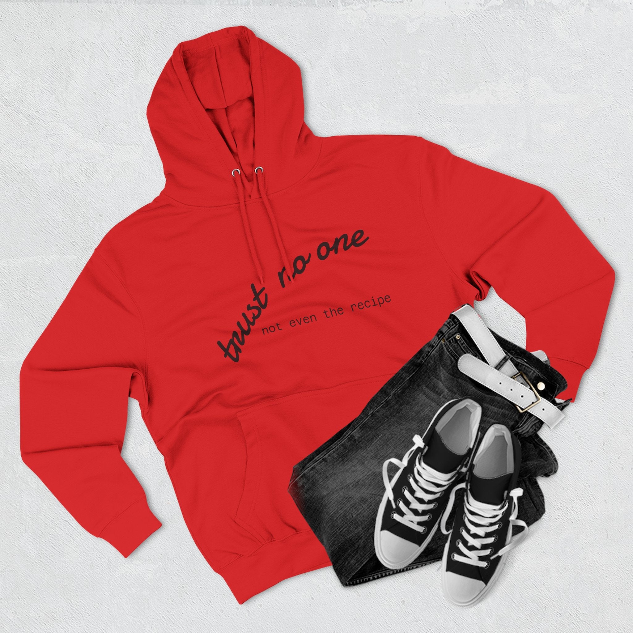 Trust No One Fleece Hoodie - Cozy and Stylish