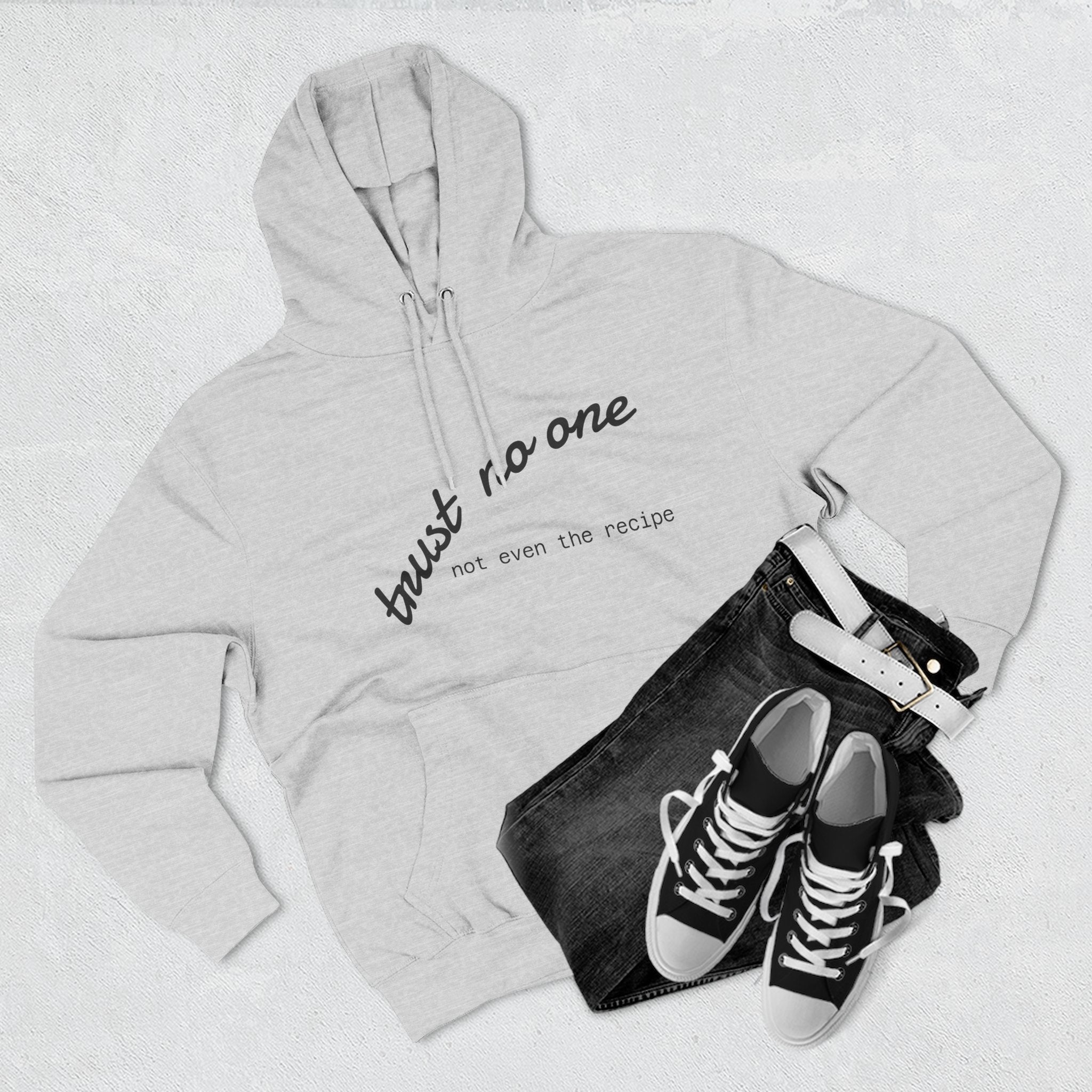 Trust No One Fleece Hoodie - Cozy and Stylish