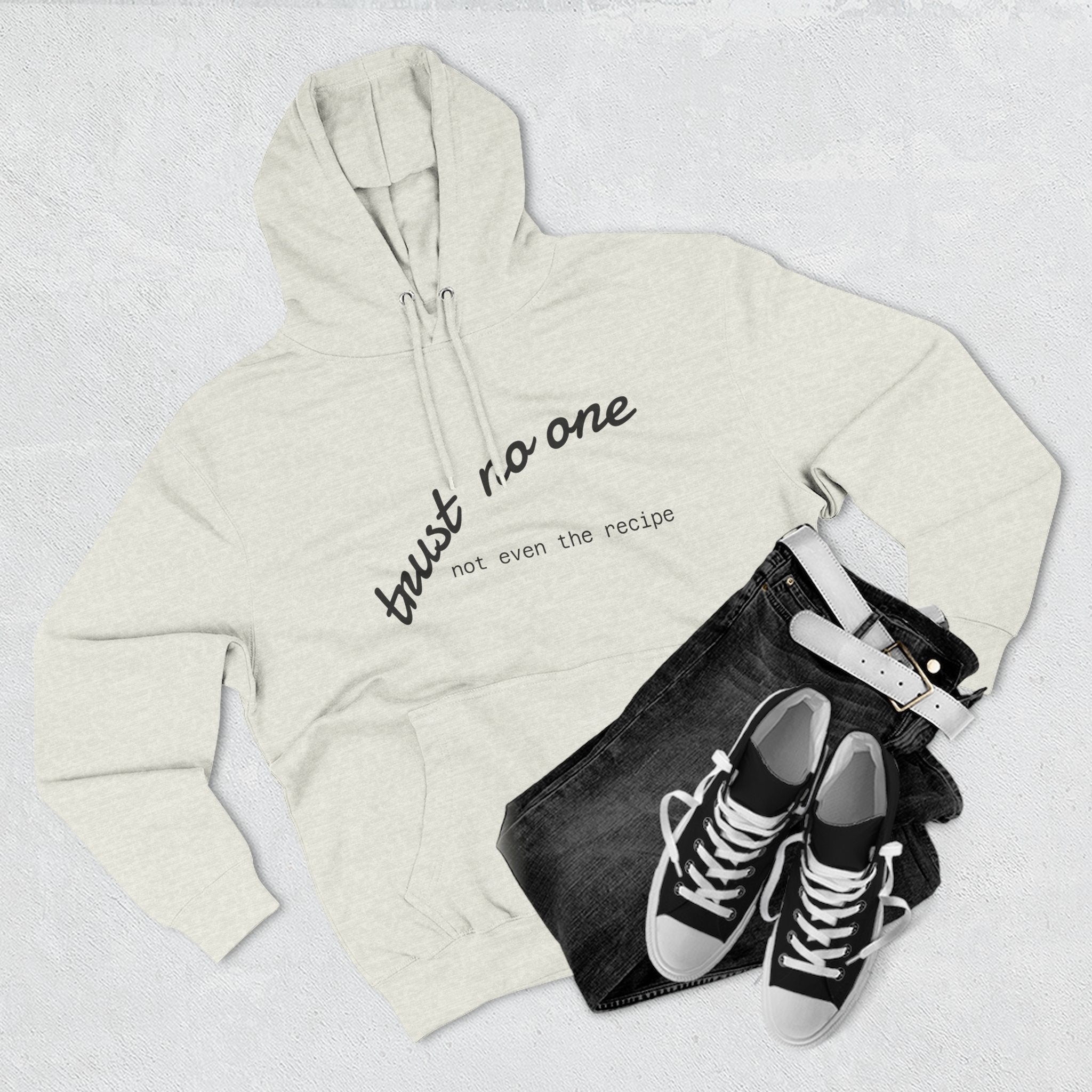 Trust No One Fleece Hoodie - Cozy and Stylish