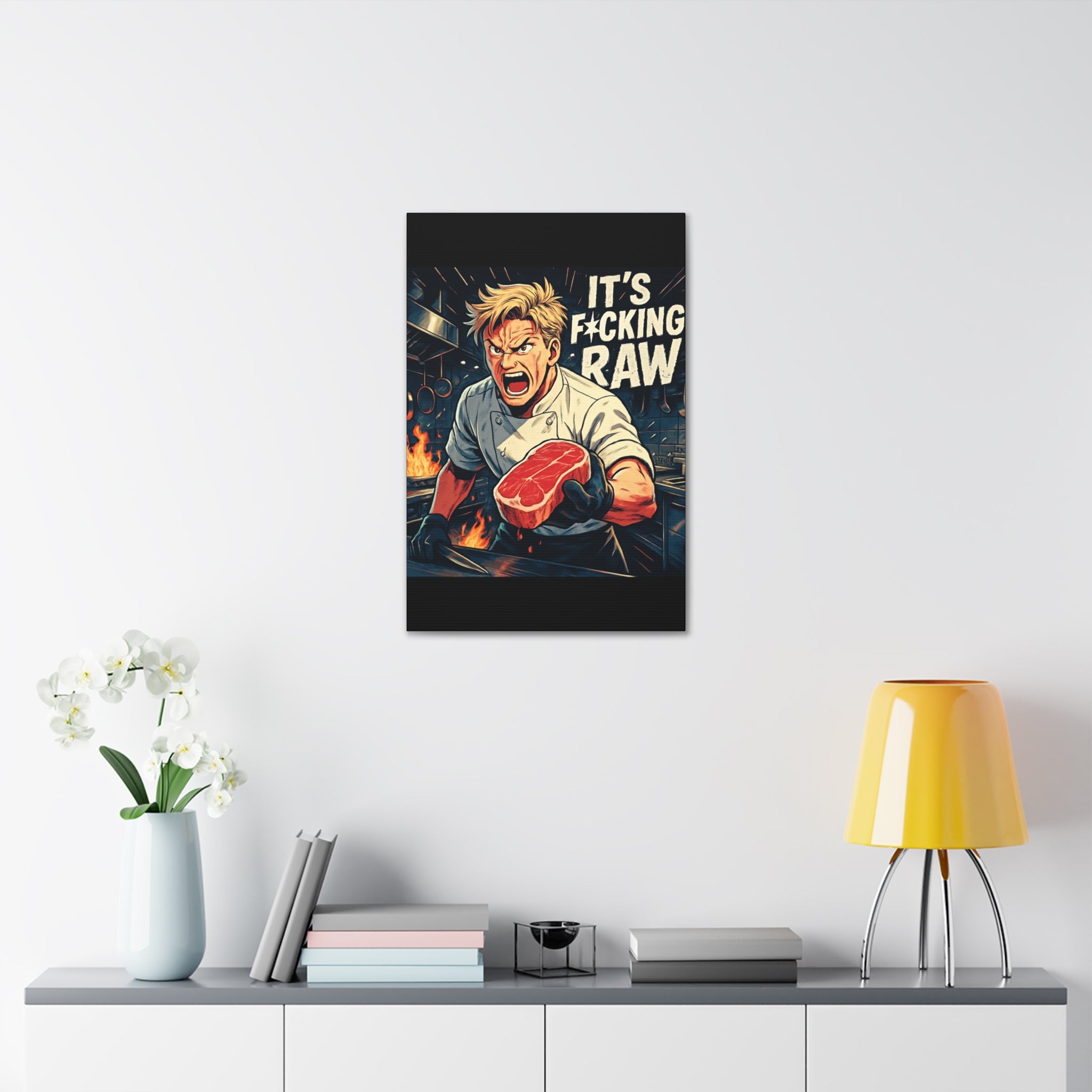 Culinary Canvas Wall Art - 'It's F*cking Raw'