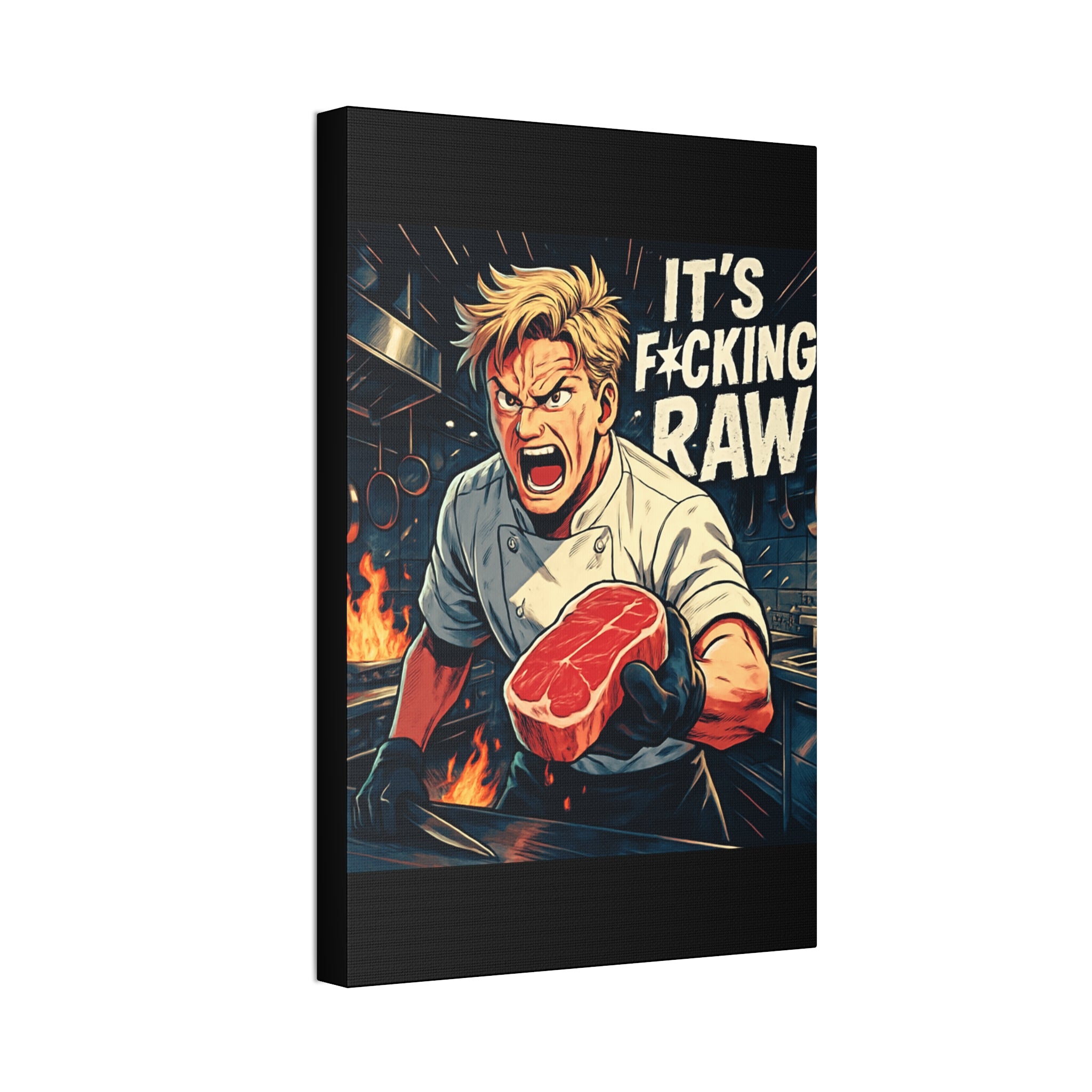 Culinary Canvas Wall Art - 'It's F*cking Raw'