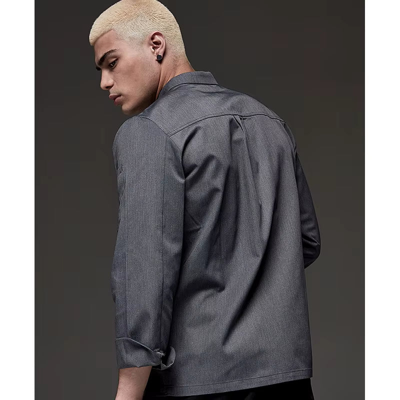 High Quality Chef Jacket Long Sleeve Unisex Kitchen Cooking Uniform Restaurant Cafe Bakery Shop Barber Shop Waiter Work Shirt