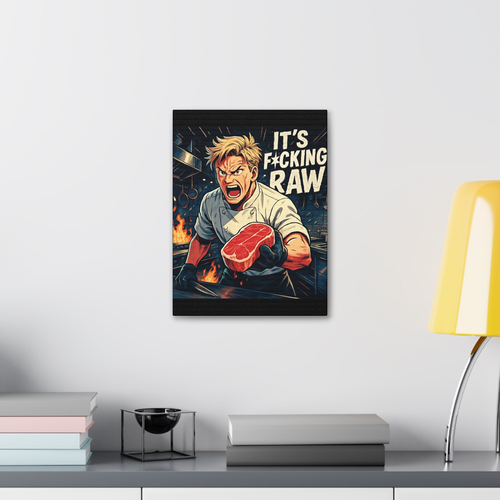Culinary Canvas Wall Art - 'It's F*cking Raw'