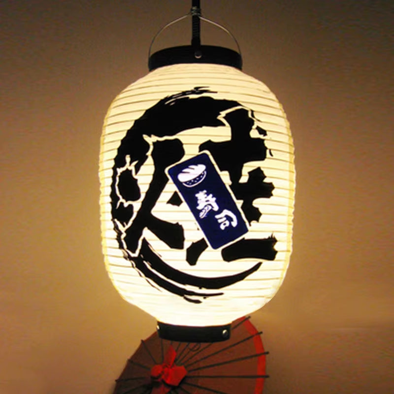 Japanese Sushi Lantern Restaurant Bar Advertising Lantern with Accessories Festival Izakaya Sushi Ramen Lanterns Hanging Decor