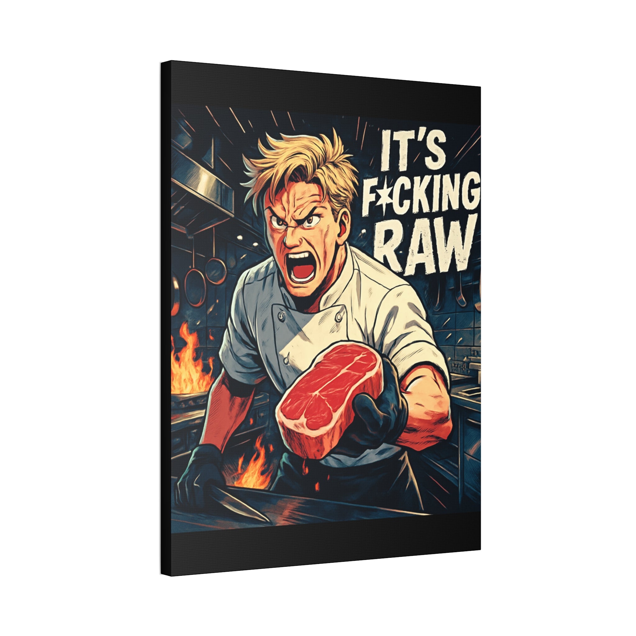 Culinary Canvas Wall Art - 'It's F*cking Raw'