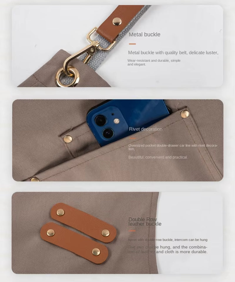 Waiter Apron for Kitchen Women Delantal Camarero Long Universal Home Worker Chinese Restaurant Cafe Hotels Chef Man Work Wear