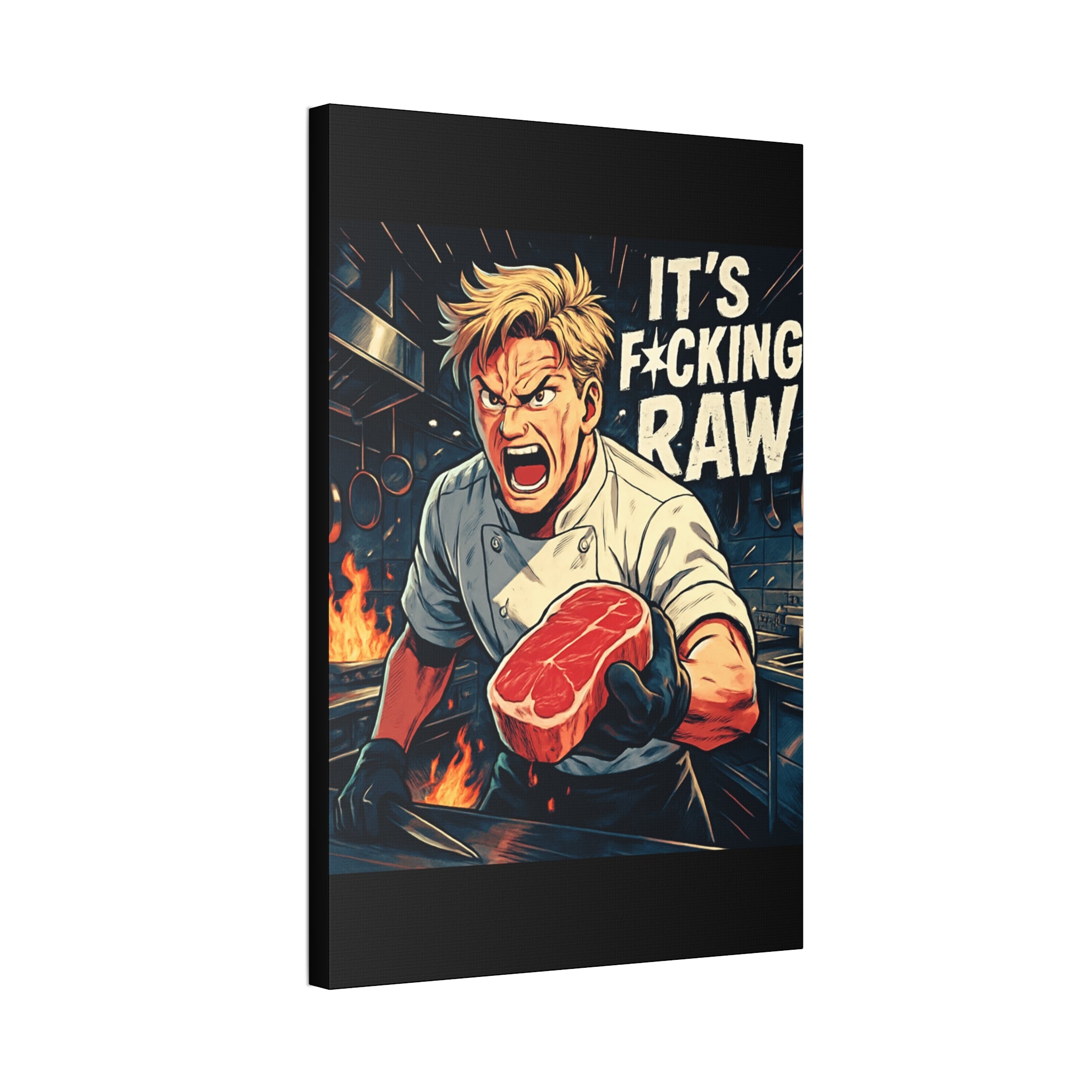 Culinary Canvas Wall Art - 'It's F*cking Raw'