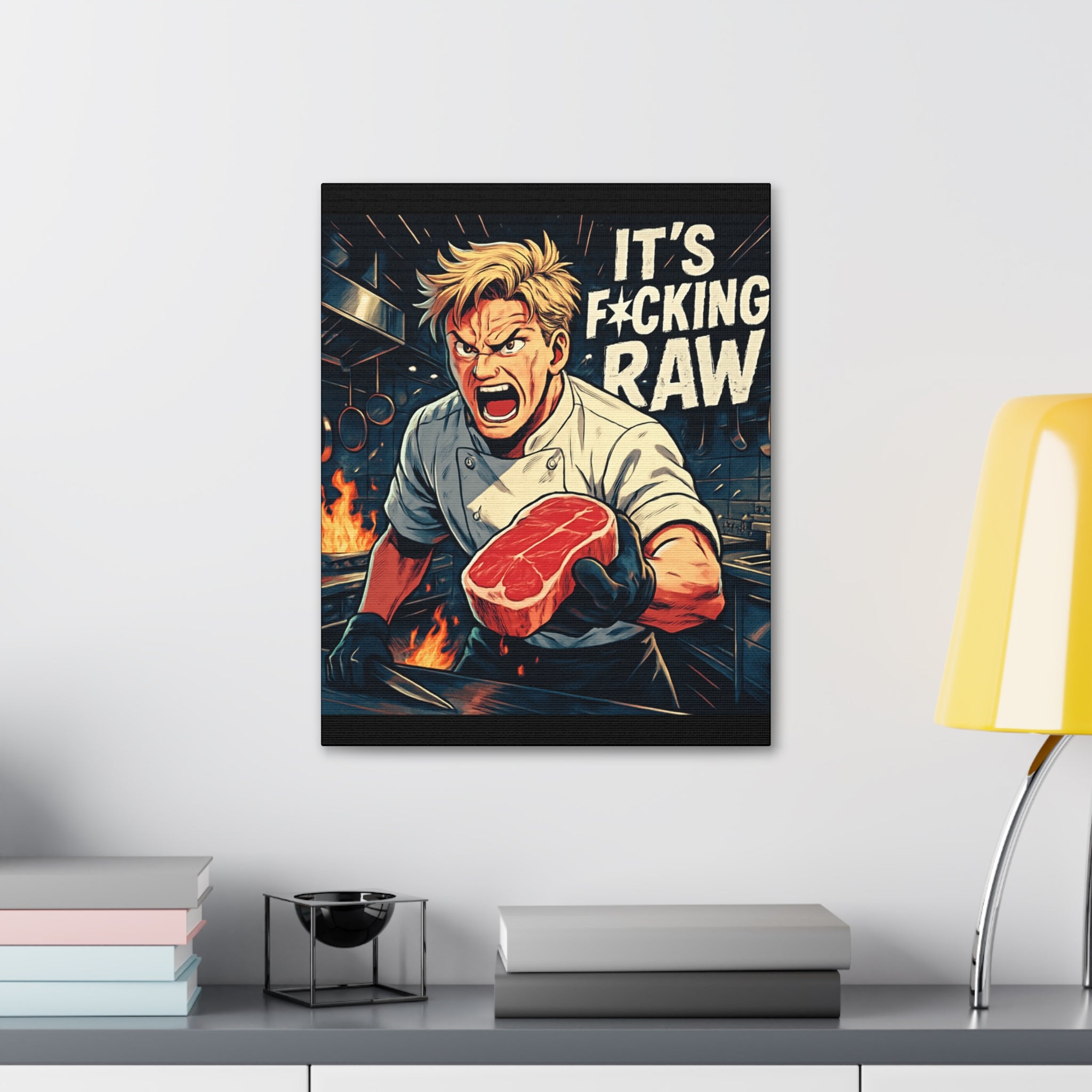 Culinary Canvas Wall Art - 'It's F*cking Raw'