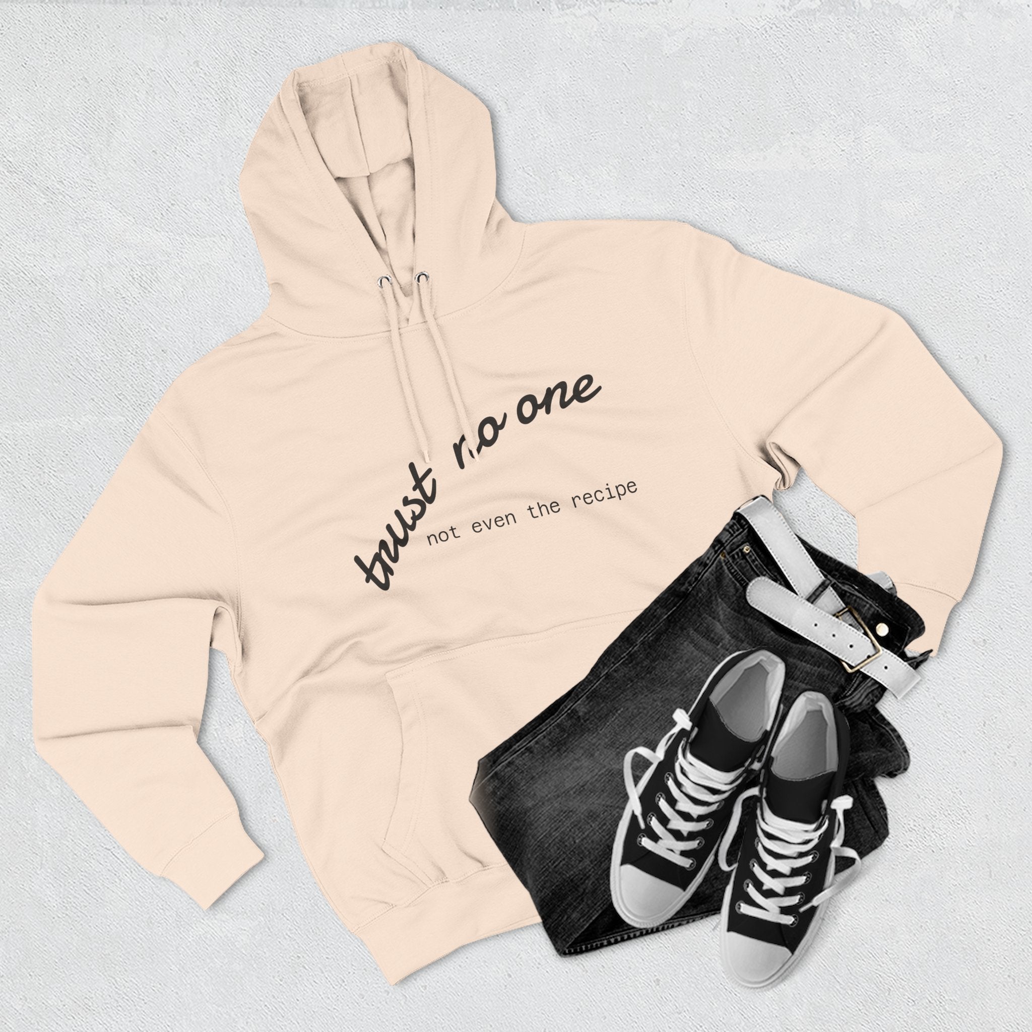 Trust No One Fleece Hoodie - Cozy and Stylish