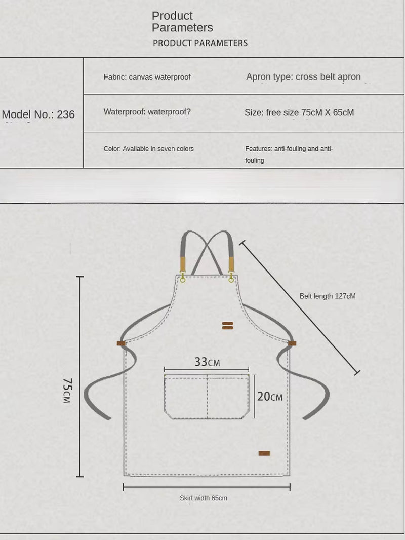 Waiter Apron for Kitchen Women Delantal Camarero Long Universal Home Worker Chinese Restaurant Cafe Hotels Chef Man Work Wear