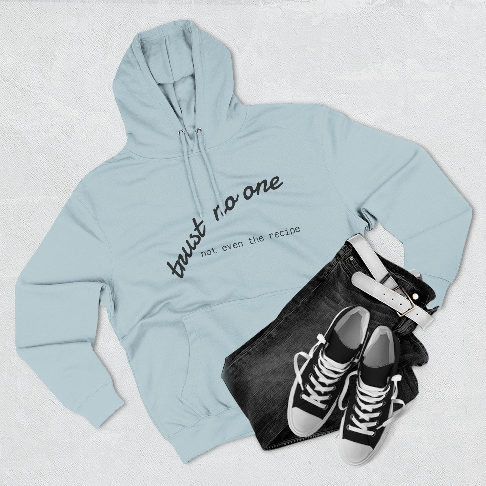 Trust No One Fleece Hoodie - Cozy and Stylish