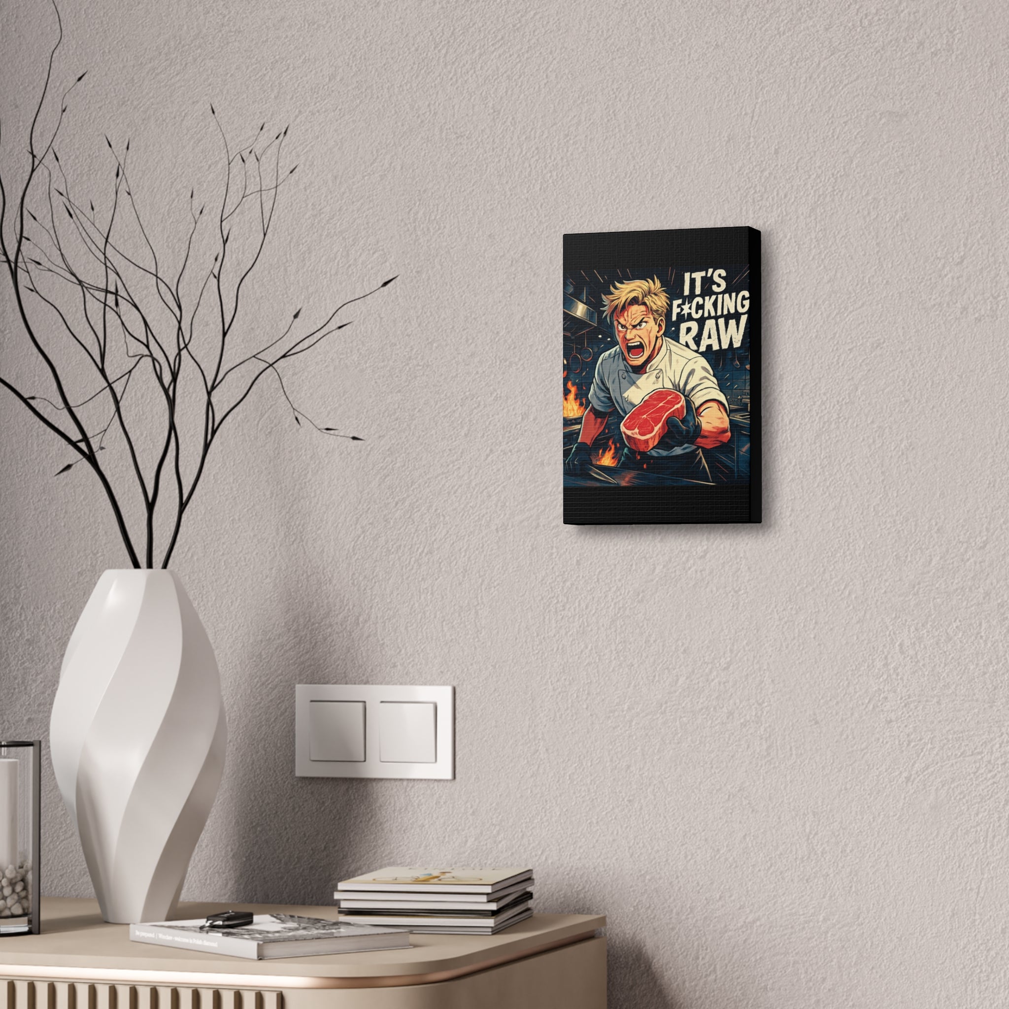 Culinary Canvas Wall Art - 'It's F*cking Raw'