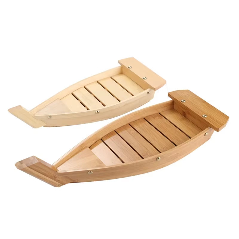 Japanese Cuisine Boats Sushi Tools Wood Handmade Simple Ship Sashimi Assorted Cold Dishes Tableware Bar Sushi Set Sushi