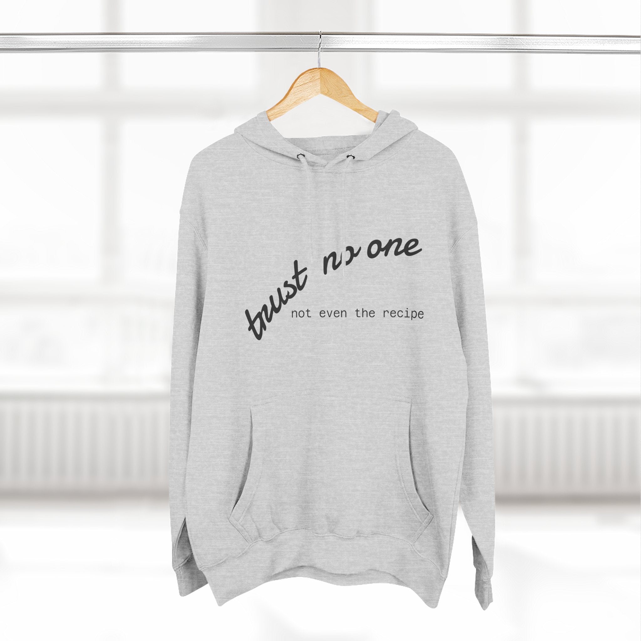 Trust No One Fleece Hoodie - Cozy and Stylish