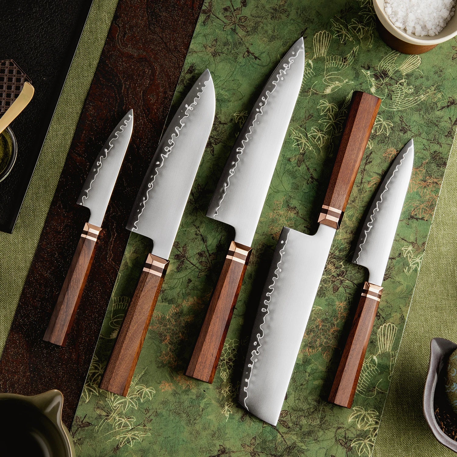Akatsuki Japanese knives Damascus steel collection