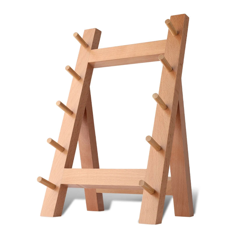 Japanese Kitchen Knife Holder Eco Friendly Natural Beech Wood 5Layers Splice Block Kitchen Knife Set Holder