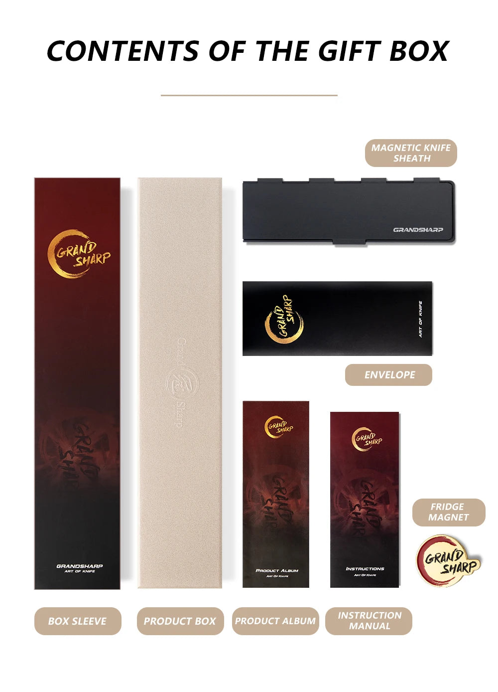 Ryuzen kitchen knife  Collection of 7 knives