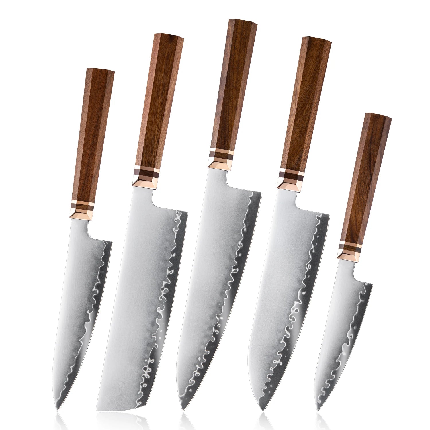 Akatsuki Japanese knives Damascus steel collection