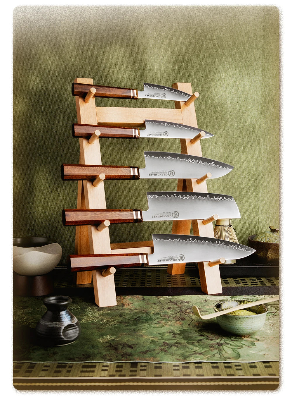 Nezhari Japanese Chef Knife Collection - Premium 6-Piece ZDP189 Steel Set