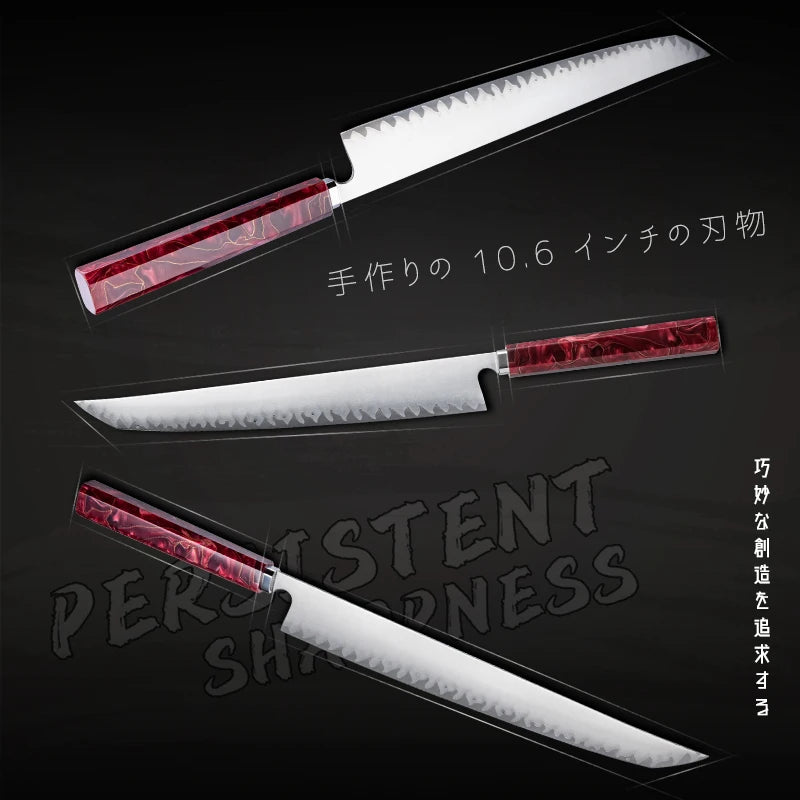 Shinku Sakimaru Sushi Knife Red Resin