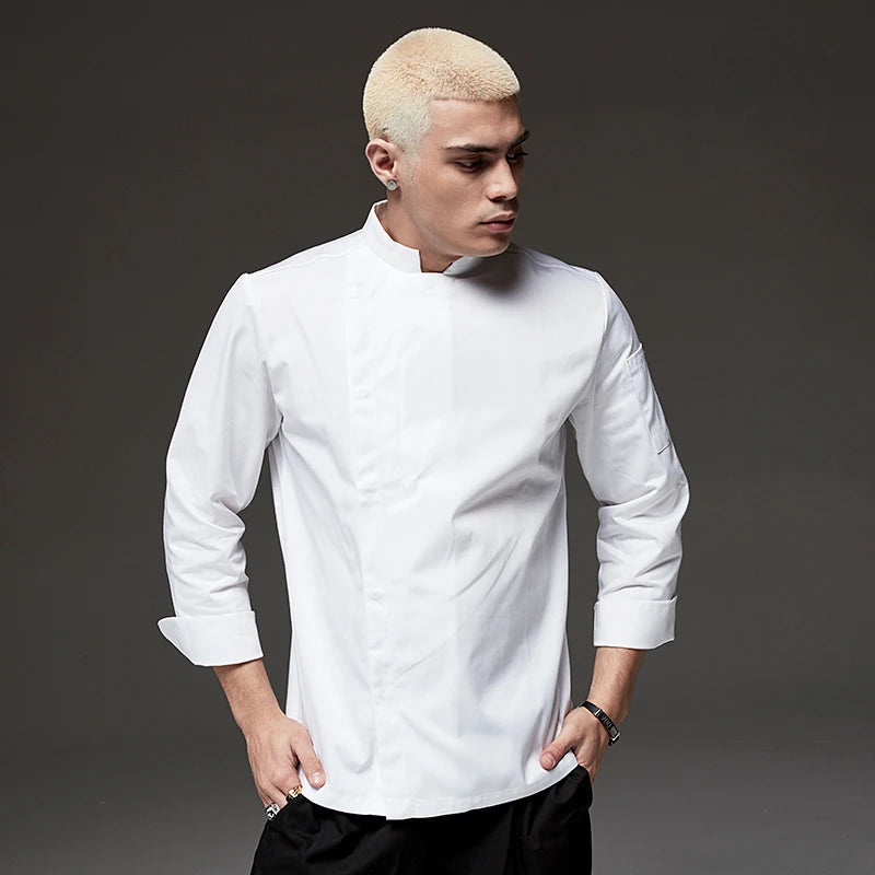 High Quality Chef Jacket Long Sleeve Unisex Kitchen Cooking Uniform Restaurant Cafe Bakery shop