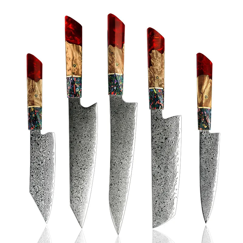 Katsumi Limited Edition 5-Piece Premium Knife Set - VG-10 Damascus Katsumi Limited Edition 5-Piece Premium Knife Set - VG-10 Damascus