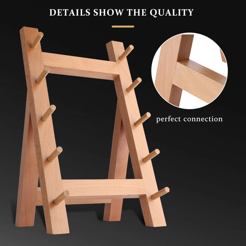 Japanese Kitchen Knife Holder Eco Friendly Natural Beech Wood 5Layers Splice Block Kitchen Knife Set Holder