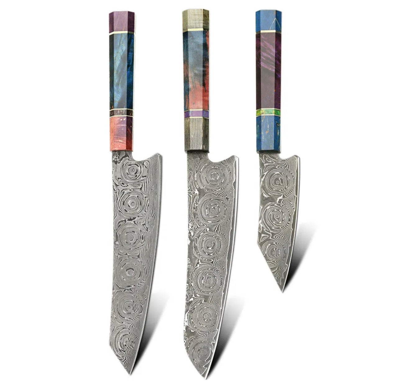 Jurojin set of 3 knives chef knife 8` inch / kiritsuke 8`inch /  petty kiritsuke 6` inch