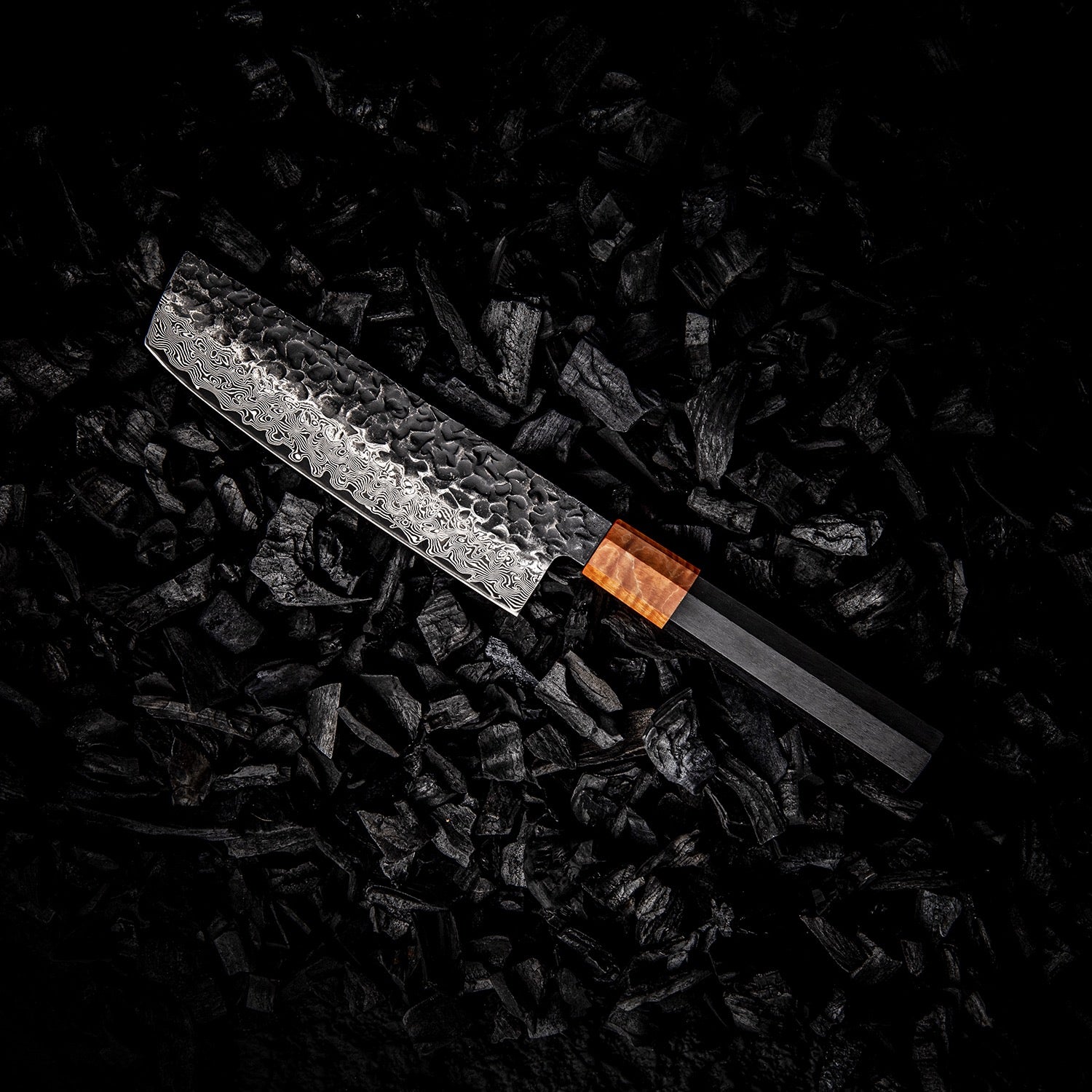 Akai Nakiri 160mm Damascus Steel Vegetable Knife - Japanese Cleaver with Ebony Handle