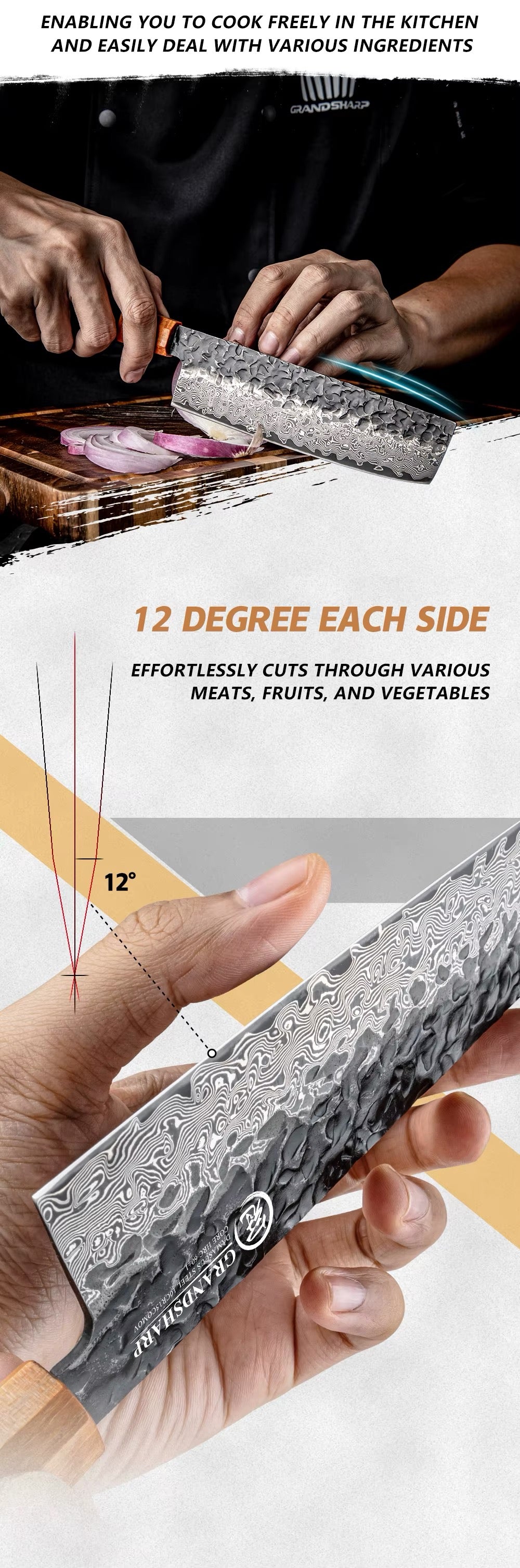 Akai Nakiri 160mm Damascus Steel Vegetable Knife - Japanese Cleaver with Ebony Handle