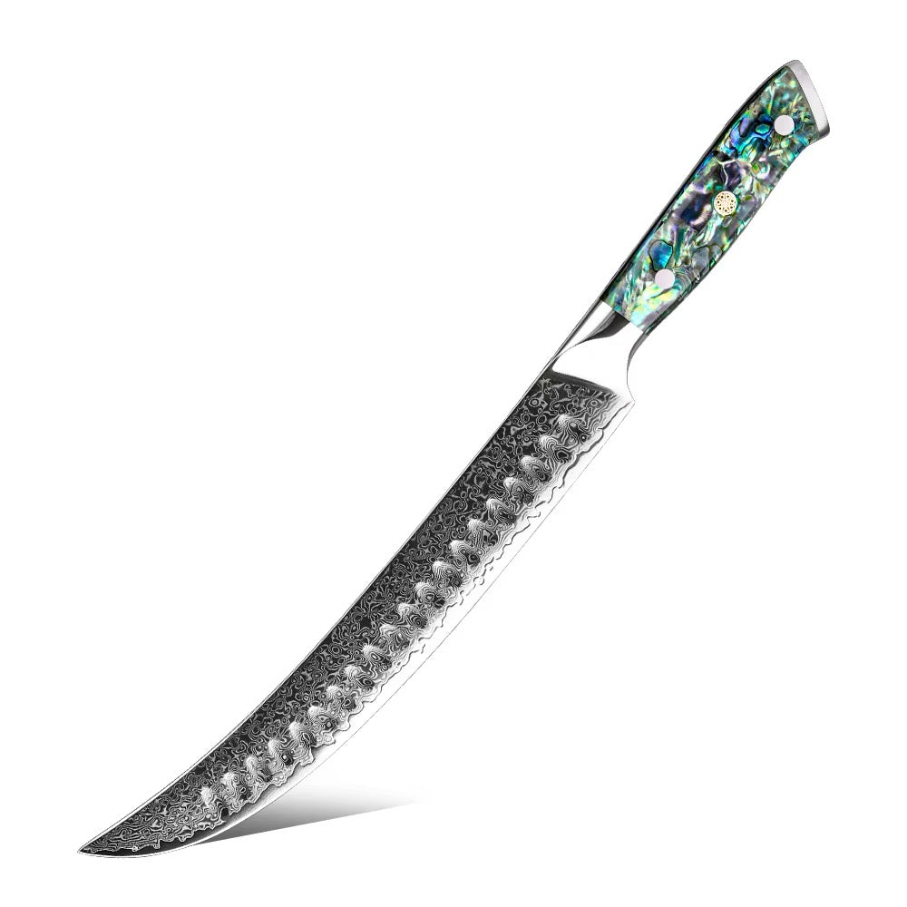 Decorative knife with a colorful handle on a white background