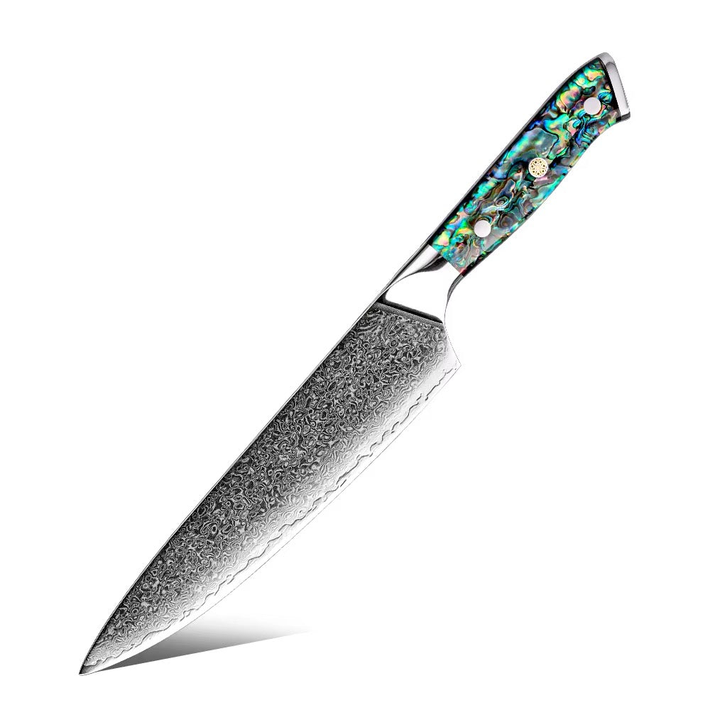 Mizukiri Damascus Steel Knife Collection - Premium 11-Piece Blue Handle Set