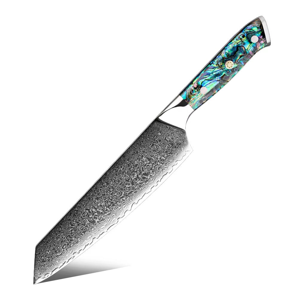 Mizukiri Damascus Steel Knife Collection - Premium 11-Piece Blue Handle Set