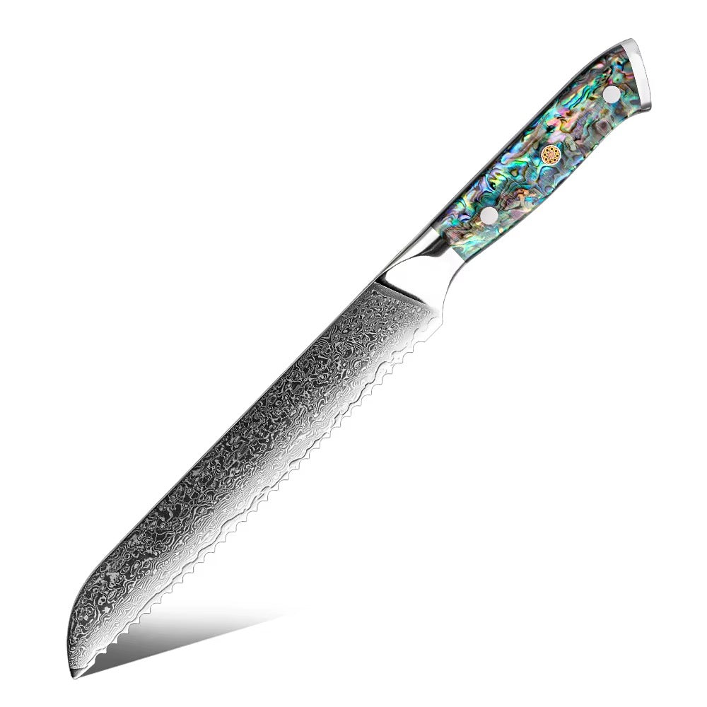 Mizukiri Damascus Steel Knife Collection - Premium 11-Piece Blue Handle Set