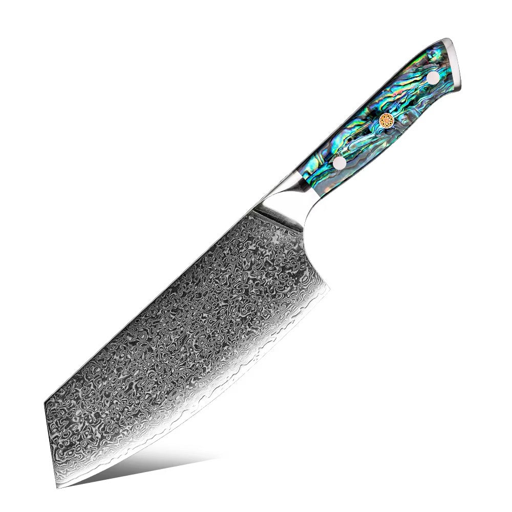 Mizukiri Damascus Steel Knife Collection - Premium 11-Piece Blue Handle Set