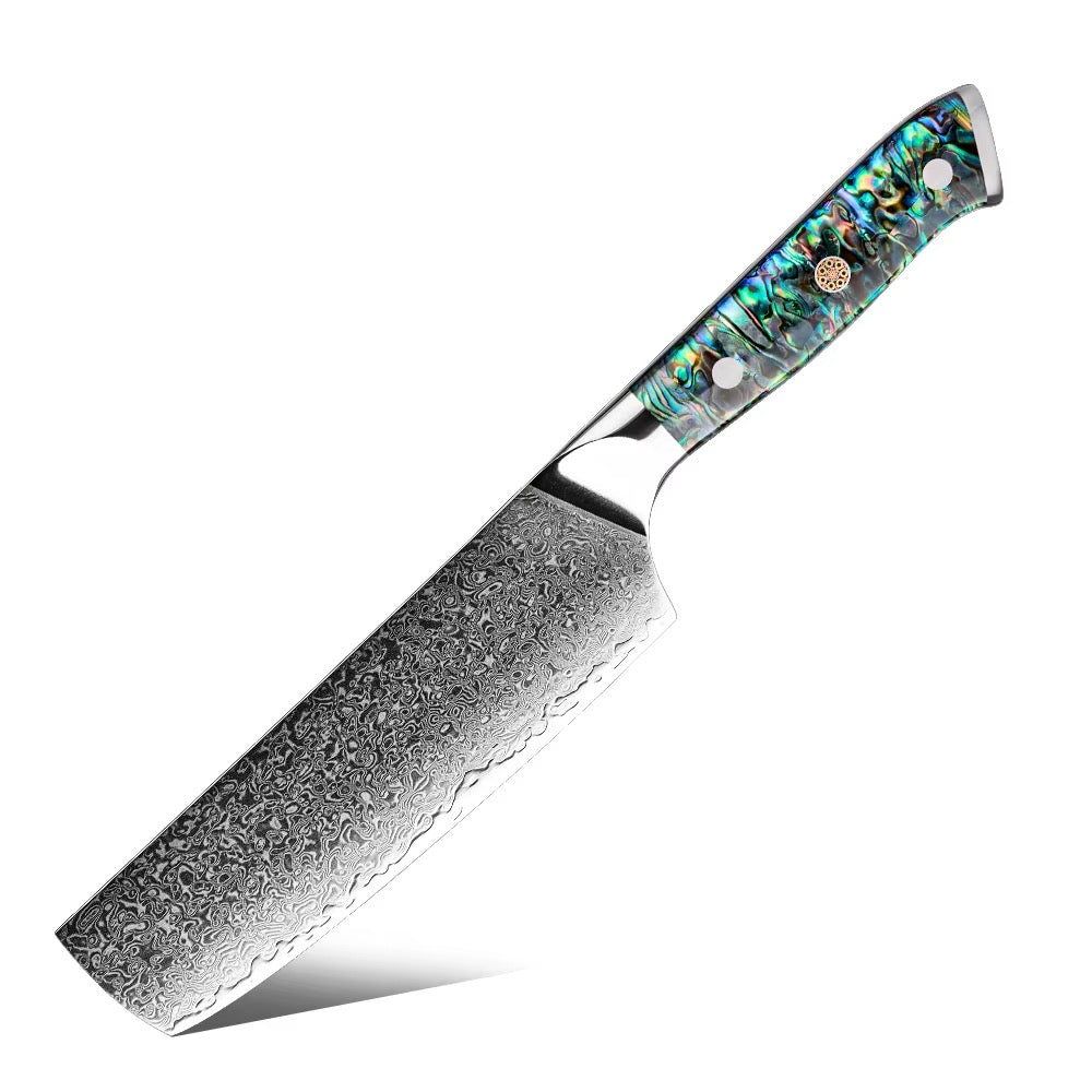 Mizukiri Damascus Steel Knife Collection - Premium 11-Piece Blue Handle Set