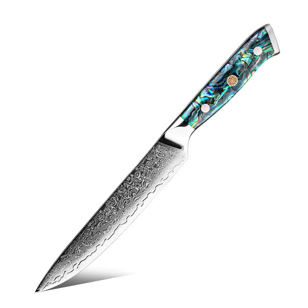Mizukiri Damascus Steel Knife Collection - Premium 11-Piece Blue Handle Set
