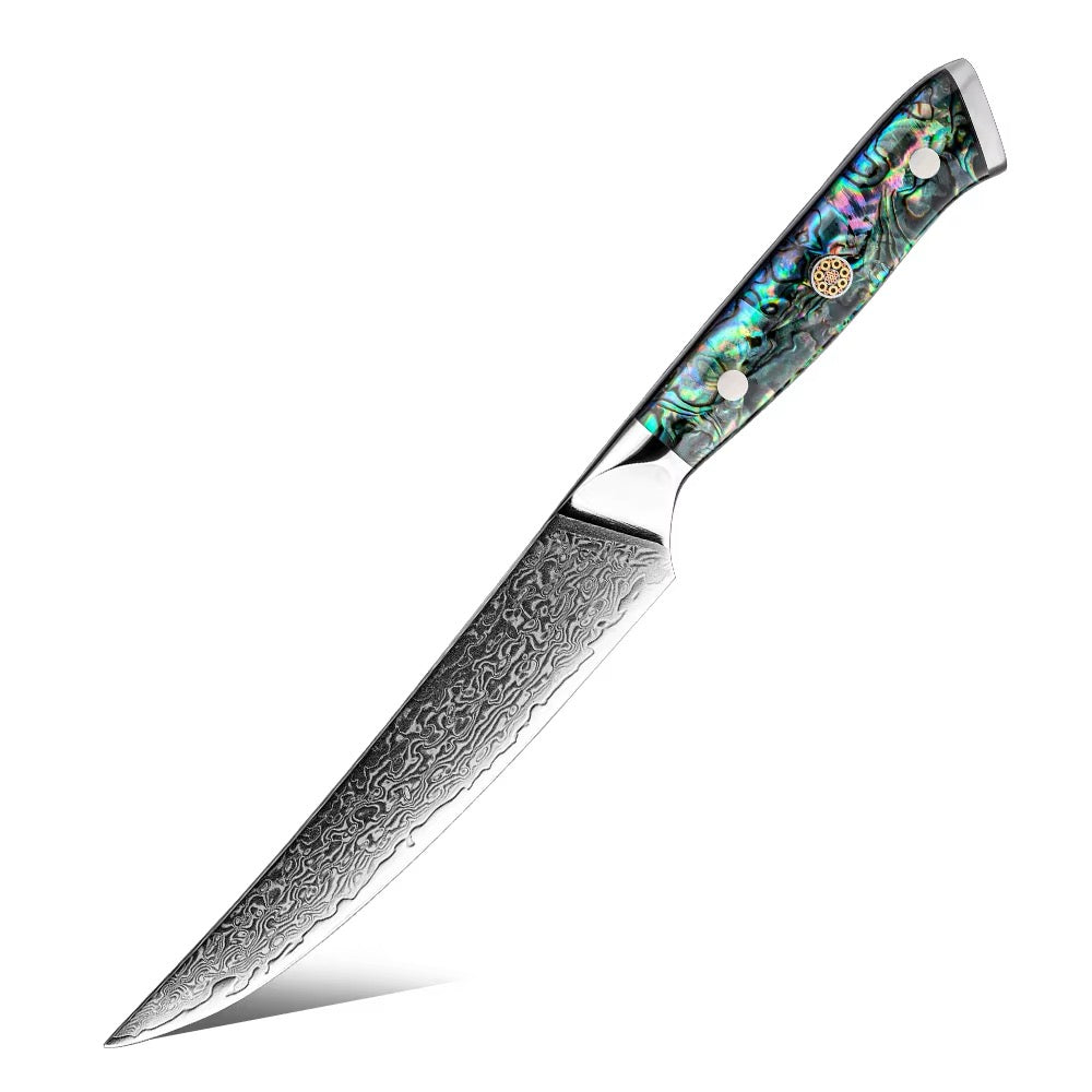 Mizukiri Damascus Steel Knife Collection - Premium 11-Piece Blue Handle Set