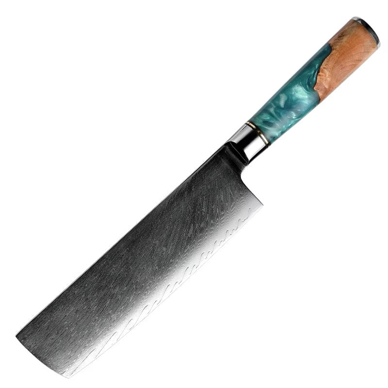 Knife with a decorative handle on a white background