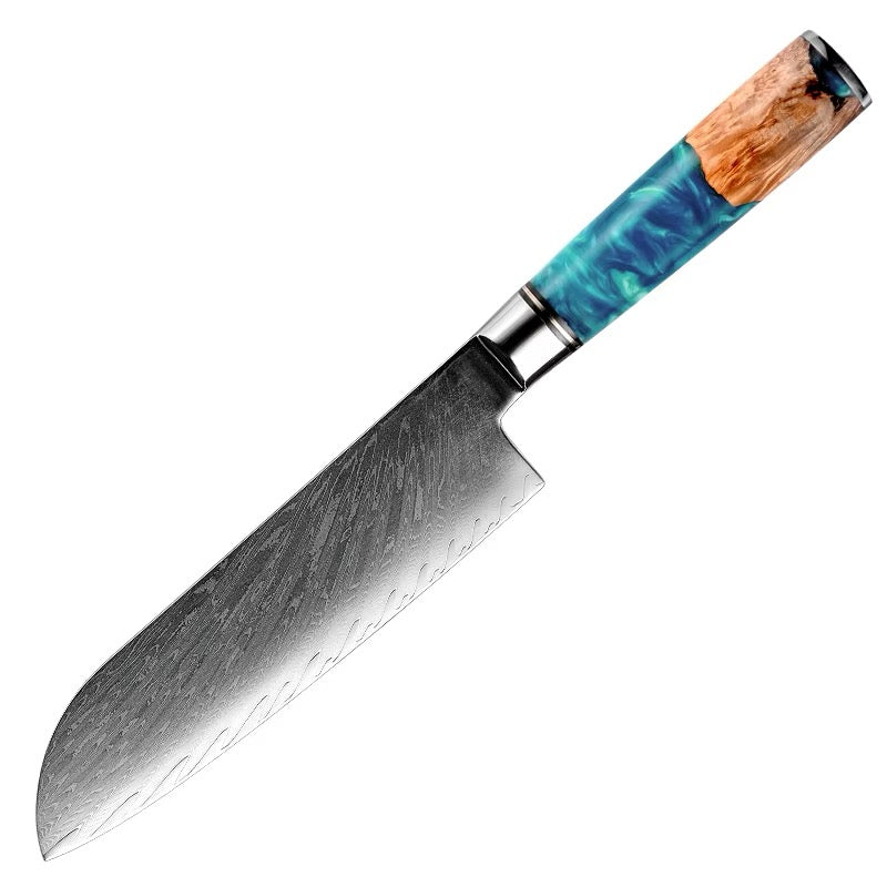 Knife with a decorative handle on a white background